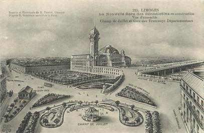 / CPA FRANCE 87 "Limoges, la nouvelle gare des Bénédictins"