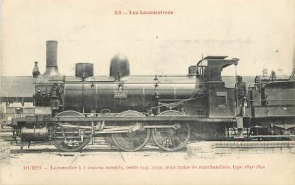 CPA TRAIN / LOCOMOTIVE "locomotive à 3 essieux couplés"