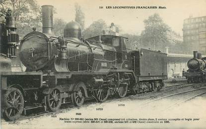 CPA TRAIN / LOCOMOTIVE "machine compound à 4 cylindres"