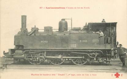 CPA TRAIN / LOCOMOTIVE "machine de banlieue dite Tender"