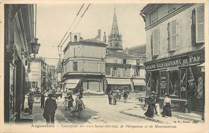 / CPA FRANCE 16 "Angoulême, carrefour des rues Martial, Périgueux et de Montmoreau"