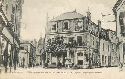 / CPA FRANCE 18 "Bourges, hôtel d'Angleterre et central hôtel"