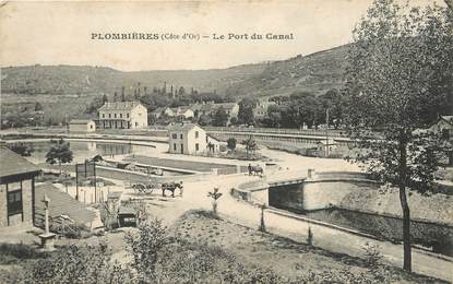 / CPA FRANCE 21 "Plombières, le port du canal"