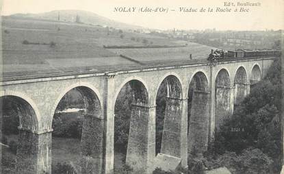 / CPA FRANCE 21 "Nolay, viaduc de la roche à Bec"