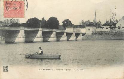 / CPA FRANCE 21 "Auxonne, pont sur la Saône"