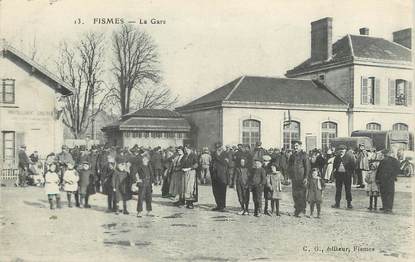 / CPA FRANCE 51 "Fismes, la gare"