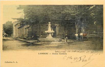 CPA FRANCE 13 "Lambesc, avenue gambetta" / CARTE TOILÉE 