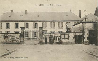 / CPA FRANCE 51 "Athis, la mairie, école"
