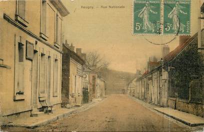 CPA FRANCE 37 "Reugny, rue Nationale" / CARTE TOILÉE 