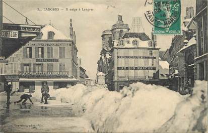 / CPA FRANCE 52 "Langres, neige"