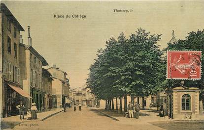 CPA "Thoissey, Place du Collège" / CARTE TOILÉE 