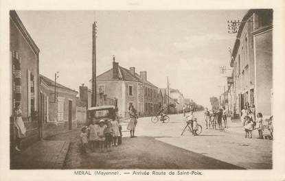 / CPA FRANCE 53 "Meral, arrivée route de Saint Poix"