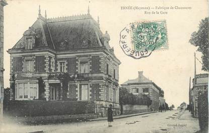 / CPA FRANCE 53 "Ernée, fabrique de chaussures, rue de la gare"