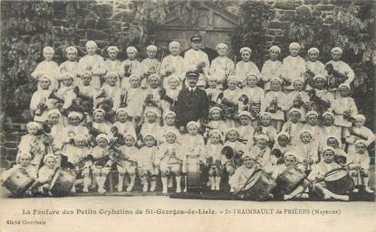 / CPA FRANCE 53 "Saint Fraimbault de Prières, fanfare des petits Orphelins de Saint Georges de Lisle" / ENFANTS