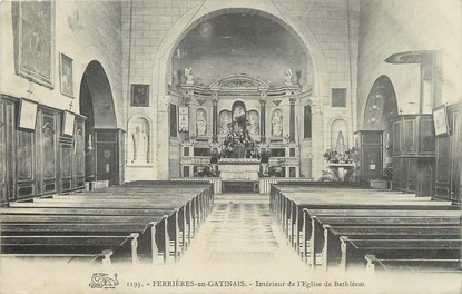 / CPA FRANCE 45 "Ferrières en Gatinais, intérieur de l'église de Bethléem"