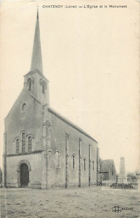 / CPA FRANCE 45 "Chatenoy, l'église et le monument"