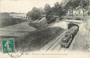 47 Lot Et Garonne / CPA FRANCE 47 "Agen, pont canal, ligne Bordeaux Cette" / TRAIN