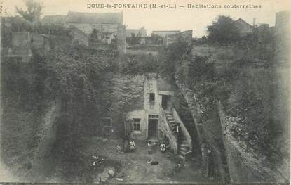 / CPA FRANCE 49 "Doué La Fontaine, habitations souterraines"