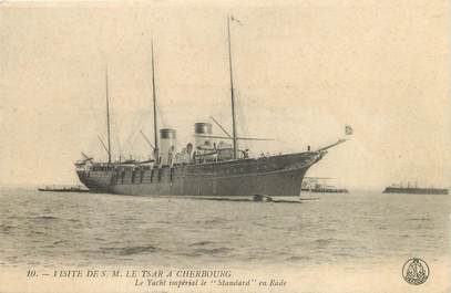 / CPA FRANCE 50 "Cherbourg, visite de S.M Le Tsar" / BATEAU / RUSSIE