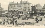 50 Manche / CPA FRANCE 50 "Cherbourg, la place du château" / MARCHE