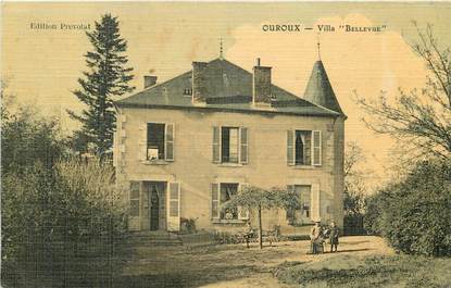 CPA FRANCE 71 "Ouroux, villa Bellevue" / CARTE TOILÉE 