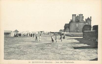 / CPA FRANCE 50 "Quineville, jeux sur l'Esplanade" / JEUX CROQUET