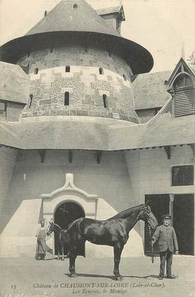 / CPA FRANCE 41 "Château de Chaumont sur Loire, les écuries" / CHEVAL