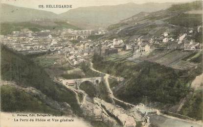 CPA "Bellegarde, le Rhône et vue générale"