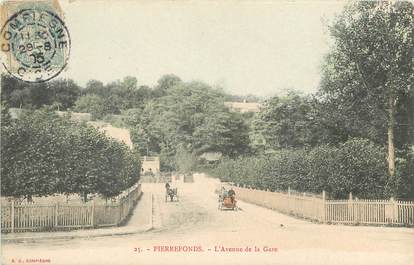 CPA FRANCE 60 "Pierrefonds, avenue de la gare"