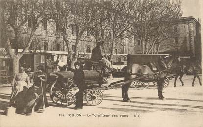 / CPA FRANCE 83 "Toulon, le torpilleur des rues" / ATTELAGE