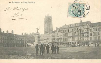 / CPA FRANCE 59 "Dunkerque, place Jean Bart"