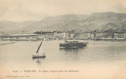 / CPA FRANCE 83 "Toulon, le quai, départ pour les Sablettes"