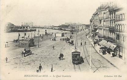 / CPA FRANCE 62 "Boulogne sur Mer, le quai Gambetta"