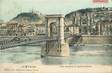 CPA FRANCE 38 "Vienne, pont suspendu et quai du Rhône"