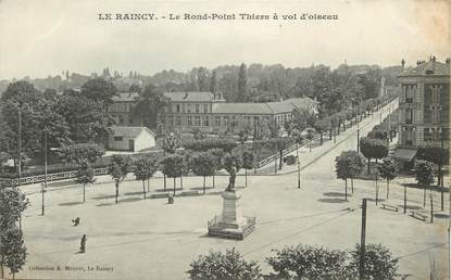 / CPA FRANCE 93 "Le Raincy, le rond point Thiers à vol d'oiseau"