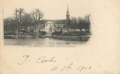 / CPA FRANCE 93 "Le Raincy, l'église et la pièce d'eau "