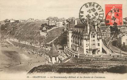 / CPA FRANCE 50 "Granville, le Normandy Hôtel et les routes de Coutances"