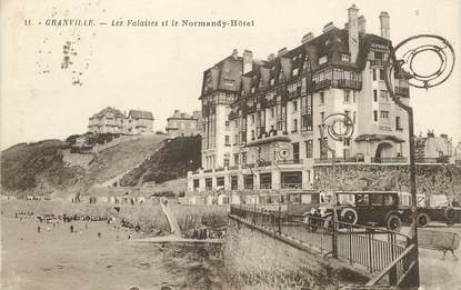 / CPA FRANCE 50 "Granville, les falaises et le Normandy hôtel"