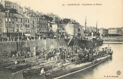 / CPA FRANCE 50 "Granville, torpilleurs au bassin"