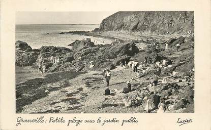 / CPSM FRANCE 50 "Granville, petite plage sous le jardin public"