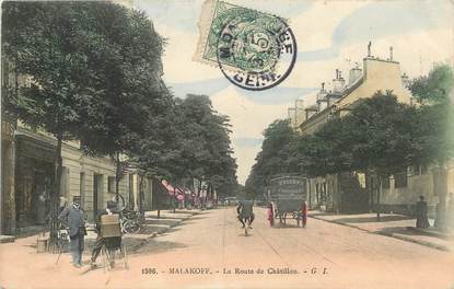 / CPA FRANCE 92 "Malakoff, la route de Châtillon"