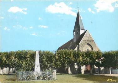 / CPSM FRANCE 28 "La Croix du perche, l'église et la place"