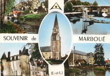 / CPSM FRANCE 28 "Souvenir de Marboué"