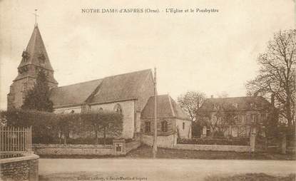 / CPA FRANCE 61 "Notre Dame d'Aspres, l'église et le presbytère"