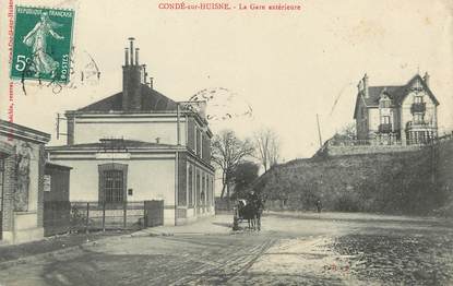 / CPA FRANCE 61 "Condé sur Huisne, la gare"