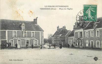 / CPA FRANCE 61 "Verrières, place de l'église"