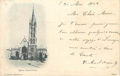 / CPA FRANCE 87 "Limoges, église Saint Pierre"
