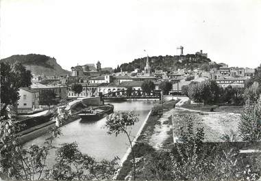 / CPSM FRANCE 30 "Beaucaire, vue sur le canal, la ville et le château"