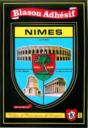 / CPSM FRANCE 30 "Nîmes" / BLASON ADHESIF