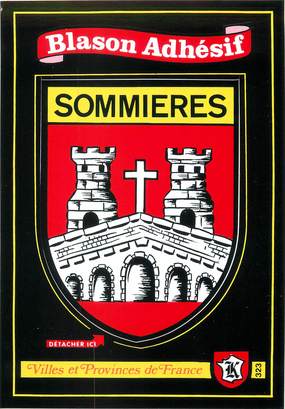 / CPSM FRANCE 30 "Sommières" / BLASON ADHESIF